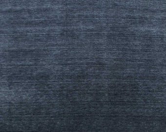 Handloom Wool Rug, Solid Blue, Eco Friendly Living Room Carpet