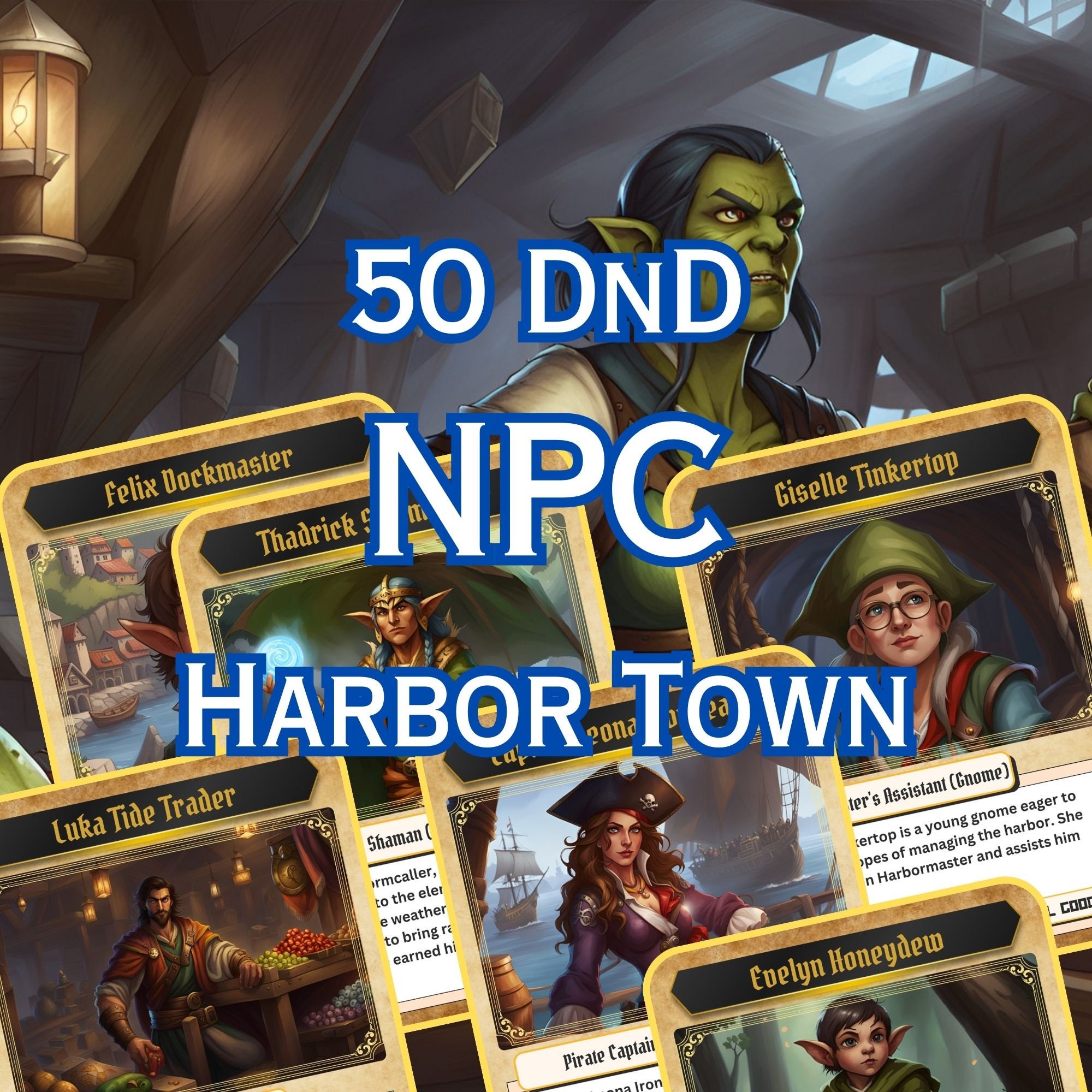 D&D NPC Collection 50 Digital Cards for Dungeon Masters and Players ...