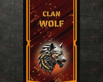 Custom Sci-Fi Wargaming Clan Banner Flag - Clanner Faction Crest Wall Decor for Tabletop Gamers & Hobbyists