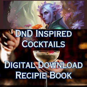 DND Fantasy Spirits and Mocktail: 52 carte con ricette per bevande ispirate a DND PDF per Dungeon Master e giocatori - Download istantaneo