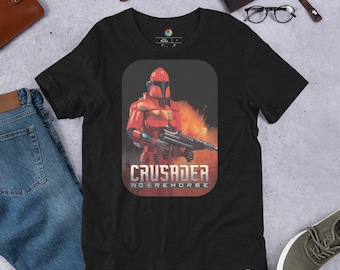 Shirt - Crusader - No Remorse. Abandonware, Retro, Vintage Video Game. MS DOS. Nostalgia Gaming. Game Merch, gamer gift.