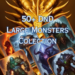 D&D Large Monsters Image Collection - 50 Digital Art Prints for Dungeon Masters and Players - Instant Download
