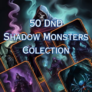 D&D Shadow Monster Image Collection - 50 Digital Art Prints for Dungeon Masters and Players - Instant Download