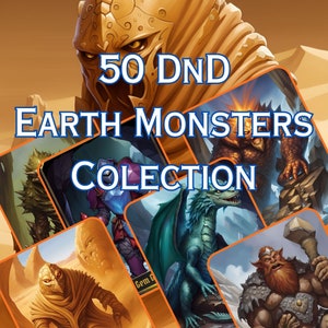 D&D Earth Monster Image Collection - 50 Digital Art Prints for Dungeon Masters and Players - Instant Download