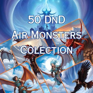 D&D Air Monster Image Collection - 50 Digital Art Prints for Dungeon Masters and Players - Instant Download