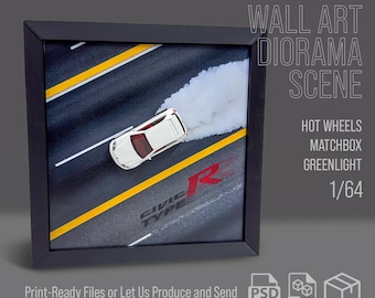 1/64 Scale Diorama Wall Art - Printable Frame (PSD/PDF/3MF)
