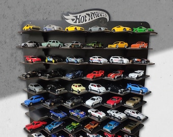 Toy Car Storage Shelf for 60 Cars 1:64 Scale (PDF, EPS, AI Files)
