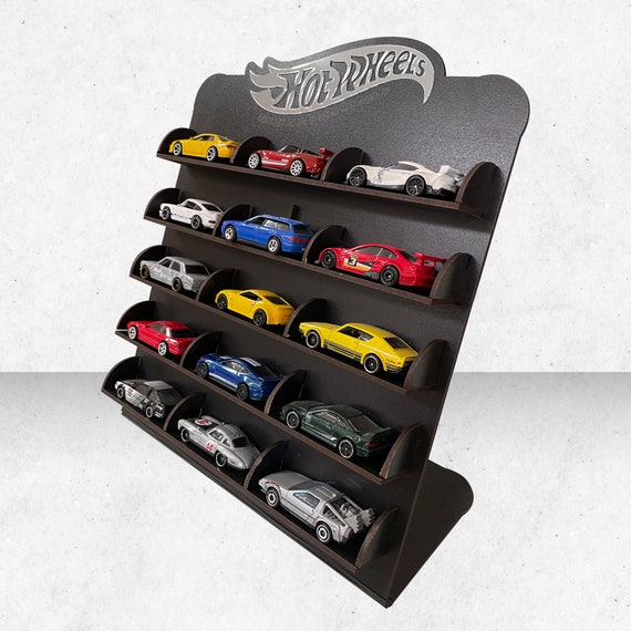 Toy Car Desktop Display Shelf for 15 Cars (DXF, PDF, EPS Files) - Etsy