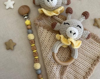 Pinza para chupete personalizada - Pinza para chupete - Pinza para chupete personalizada - Regalo para recién nacido - Idea de regalo para baby shower - Jirafa de peluche