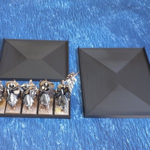 Movement trays for cavalry 25x50mm bases, used in miniature games / wargaming / rank & flank