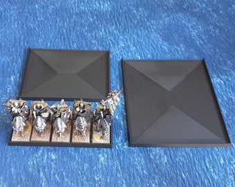 Movement trays for cavalry 25x50mm bases, used in miniature games / wargaming / rank & flank