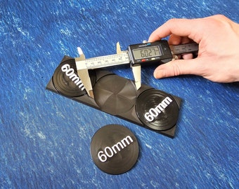 Adaptapods rounds: round 60mm to square 60mm adapter movement tray for miniature games / wargaming / rank & flank