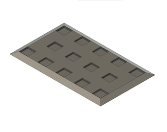 Magsteel Staggered 20mm: Skirmish staggered formation movement tray for square 20mm bases