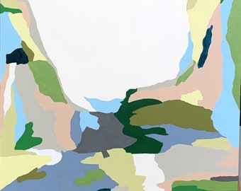 Green and Blue original Art Painting