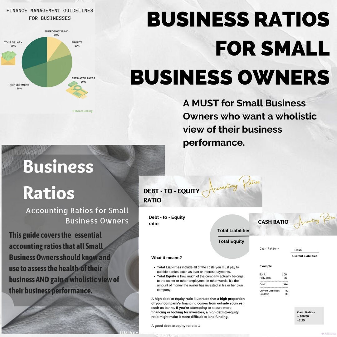 Business Ratios I Small Business Bookkeeping Tools I Accounting Ratios