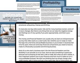 7 Steps to Profitability Guide | Small Business Growth Workbook | Digital Download | Boost Business Profits & Financial Success
