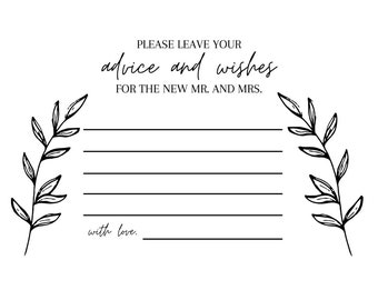 Wedding Advice Cards