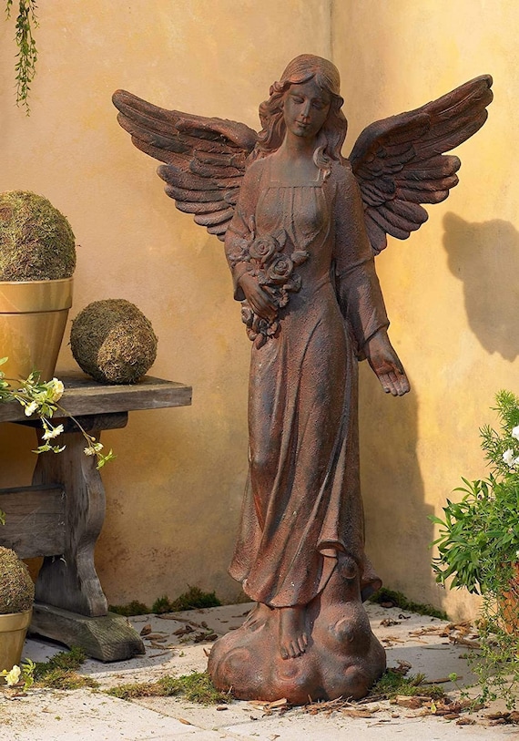 Garden Decorations Angel Outdoor Statue 41 1/2 High Etsy