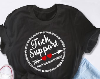 Tech Support Noun Definition Shirt - Geek Birthday Gift, Tech Worker Tee