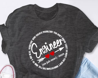 Shirt met ingenieurdefinitie, zelfstandig naamwoord, afstudeercadeau