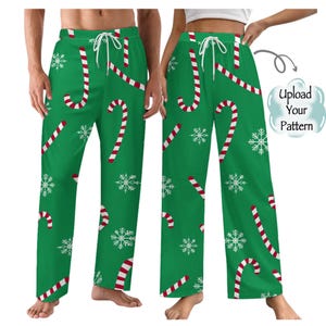 Weihnachten Candy Cane Fleece Pyjama Hose: Holiday Lounge Nachtwäsche, Xmas pj Flanell Bottoms
