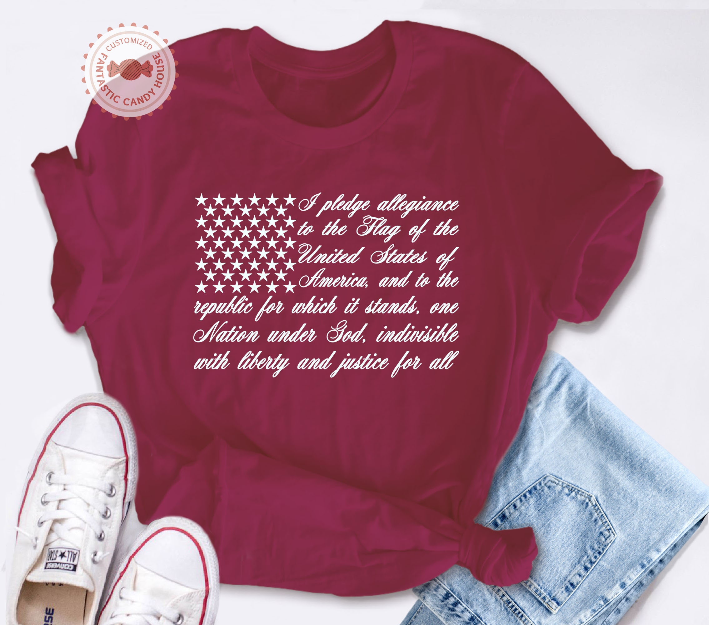 USA Flag Shirt, Pledge of Allegiance, America Flag Tshirt, 4th of July ...