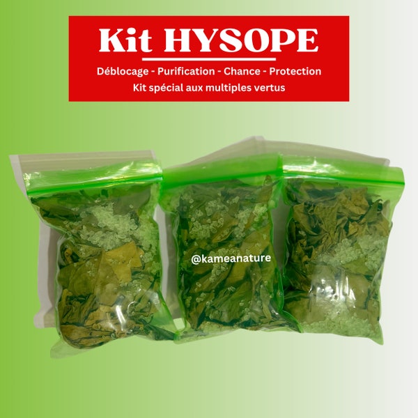 Kit  d’HYSOPE / purification / protection / chance / Deblocage