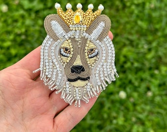 ブローチ・コサージュ Lion Head Brooch il_fullxfull.5021065645_e3mi.jpg