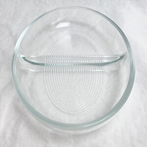 USA Glasbake Divided Baking Dish 9-inch Oval W/ridged Detail. 1950s