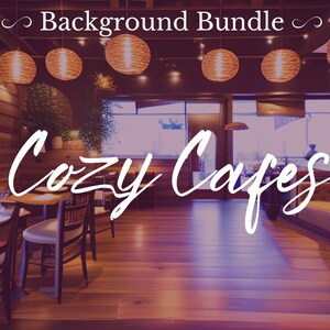 Zoom Background | Virtual Meeting Background | Background Images | Background Bundle | Zoom Images | MS Teams Background | Cozy Cafes