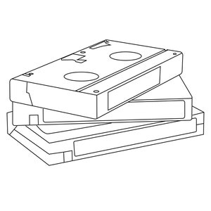 VHS Svg Files | Retro 80s, 90s Vintage Stack VHS Tapes | svg 90s Nostalgia Line Art | Downloadable, Black & White Versions included, svg png