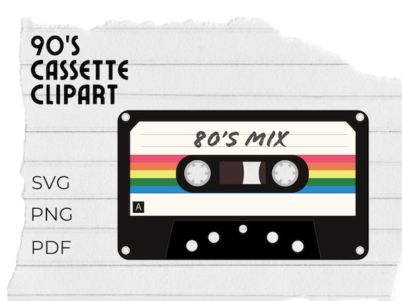 Cassette Tape SVG PNG Clipart Files Retro Vintage 80s & 90s - Etsy Canada