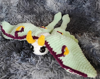 Luna Moth, crocheted figurine