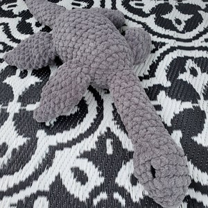 Plesiosaur crochet PATTERN ONLY, beginner, dinosaur image 1