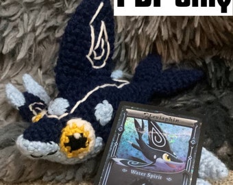 Crochet pattern for Leviaphin from Elestrals! VERY ADVANCED. Dolphin sea TCG game amigurumi yarn