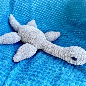 Improved Plesiosaur dinosaur crochet pattern,  PATTERN ONLY