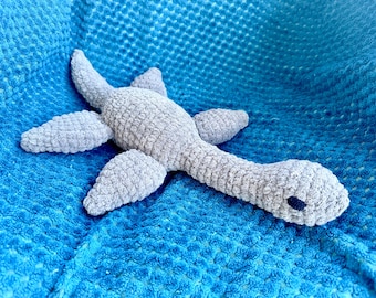 Improved Plesiosaur dinosaur crochet pattern,  PATTERN ONLY