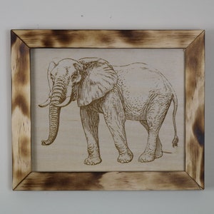 Laser Engraving Art, Elephant