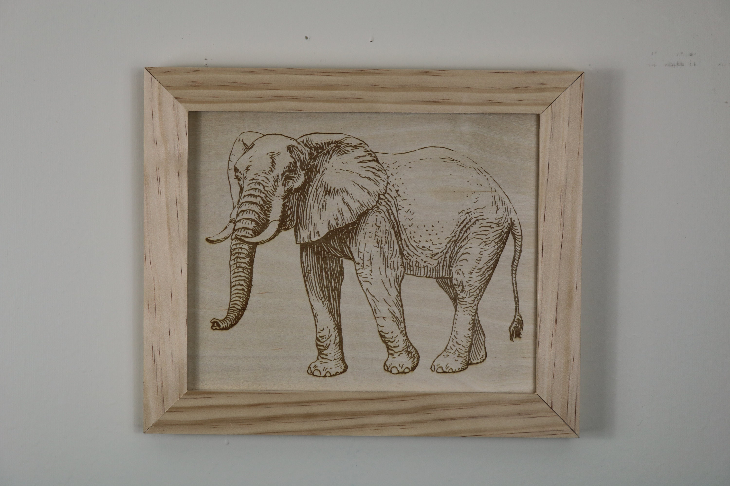 Laser Engraving Art, Elephant - Etsy