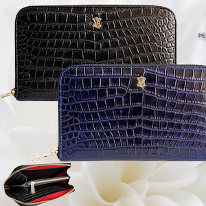 Luxus Leder Damen Geldbörse, Damen Clutch, Damen Geldbörse, Damen Leder Geldbörse, Damen Geldbörse, Muttertagsgeschenk, Jubiläumsgeschenk, Geschenkbox