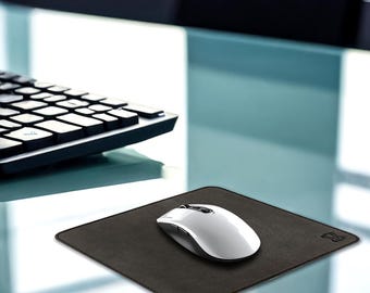 Personalized Leather Mousepad, Handcrafted Full-Grain, Custom Office Decor