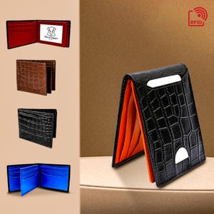 Porte-cartes personnalisé pour homme, mince, porte-cartes de crédit, portefeuille en cuir, porte-cartes en cuir, porte-cartes RFID pour garçons, cadeau de Noël pour lui