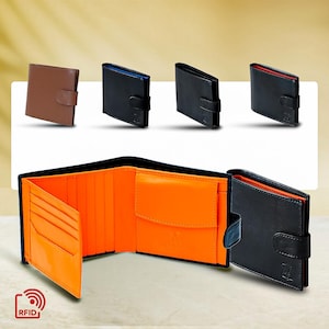 Cartera de cuero genuino de dos tonos, cartera personalizada para hombre, cartera grabada, cartera con bolsillo para monedas, regalo para hombres, él, papá, regalo de aniversario