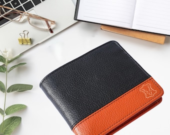 Personalized Leather Bifold Wallet, RFID Blocking, Anniversary Gift, Christmas Gift
