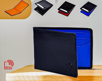 Personalised Card Holder For Men Slim Credit Card Holder Leather Wallet Leather Card Holder Rfid Card Holder For Boys Christmas Gift for Him