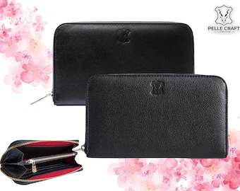 Handcrafted Leather Women's Wallet, Luxurious Ladies Clutch, Gift Box