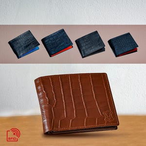 Personalisierte Brieftasche für Männer Rfid Leder Brieftasche Herren Brieftasche Kartenhalter Weihnachtsgeschenk für ihn Jahrestag, Geburtstag, Abschlussgeschenk