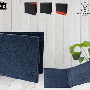 Cartera personalizada de cuero de primera calidad para hombre. Regalo para él, aniversario, padrinos de boda, cumpleaños, regalo de graduación, regalo de Navidad.