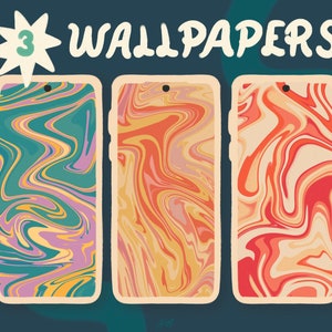 3 Liquid Phone Wallpapers | Smartphone Lockscreen | iOS & Android | Digital Download