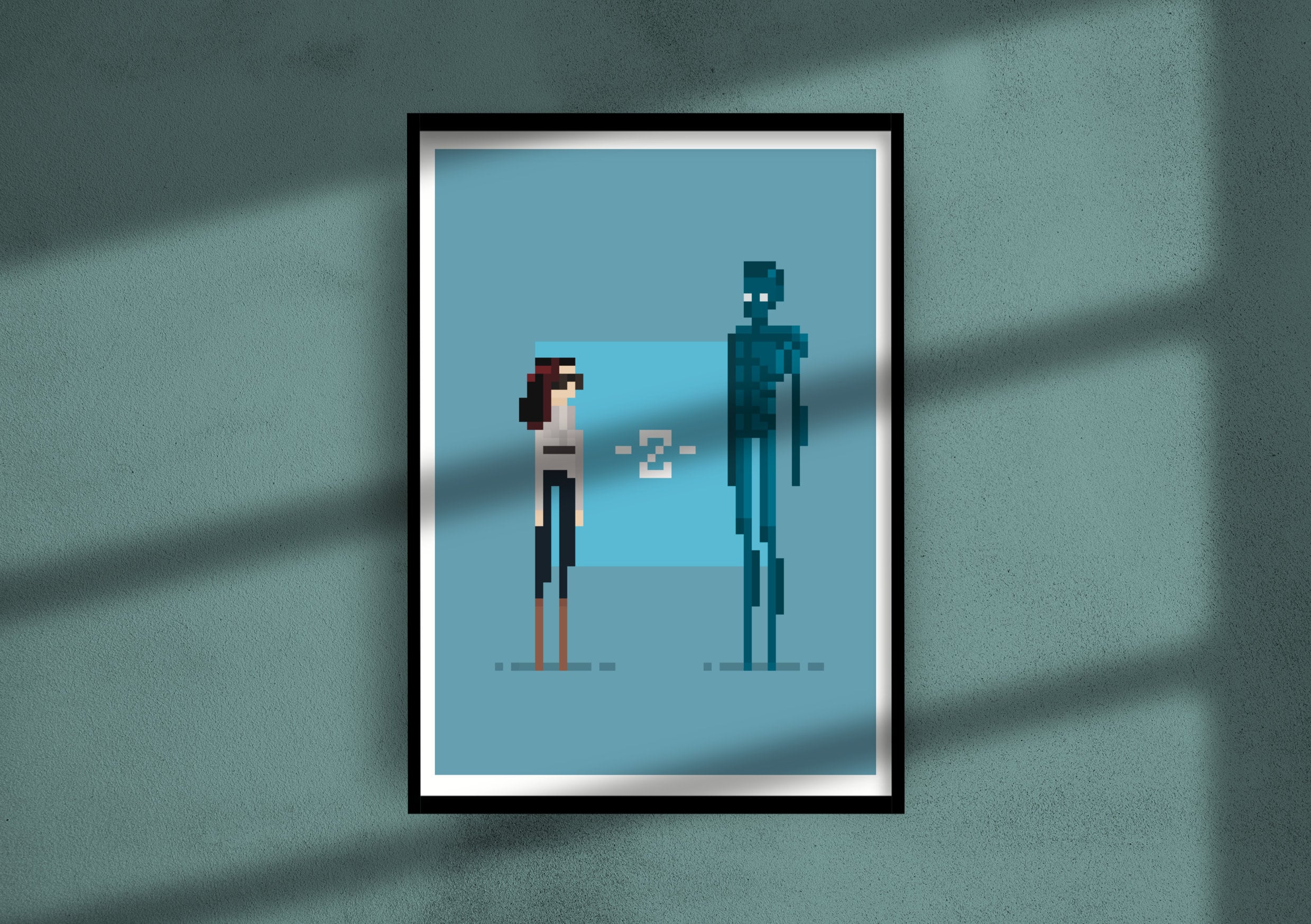 絵画 BLU/ZONE/2024 Printable Zima Blue Pixel Wall Art | INSTANT DIGITAL DOWNLOAD